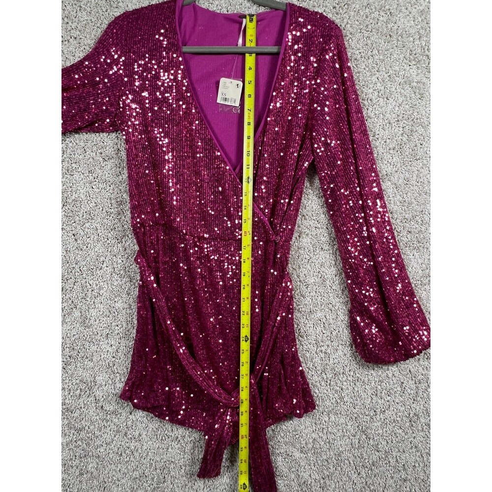 NEW Free People Christa Sequin Romper Size XS - Picture 5 of 10
